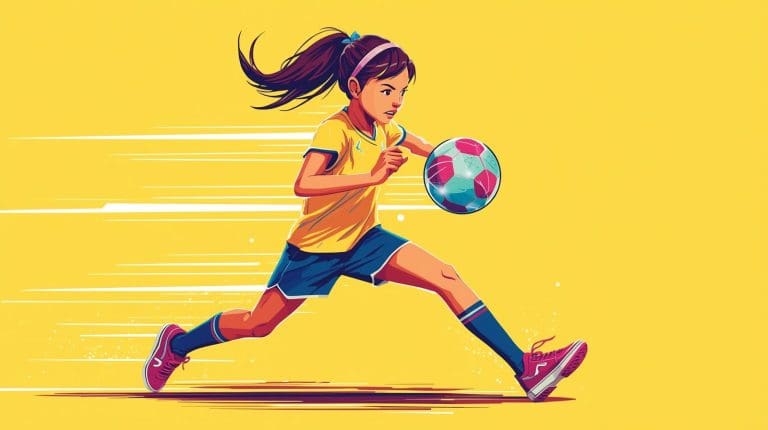 young girl playing sport with a can do attitude